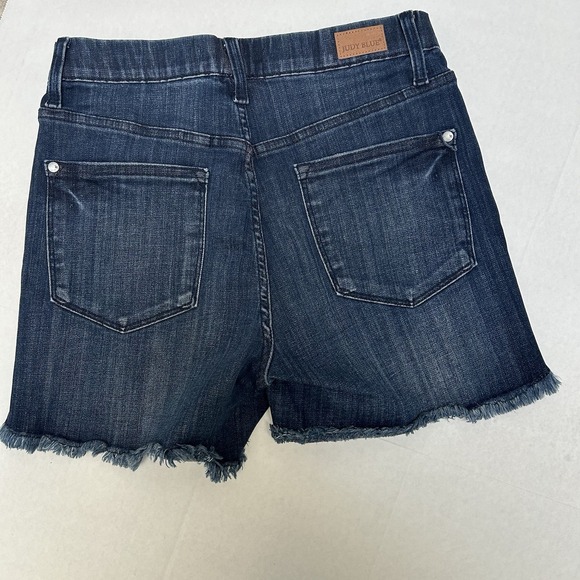 Judy Blue Hi-Rise Pull On‎ Denim Jean Shorts Tulip Hem Size Medium Style #150199 - Picture 6 of 6